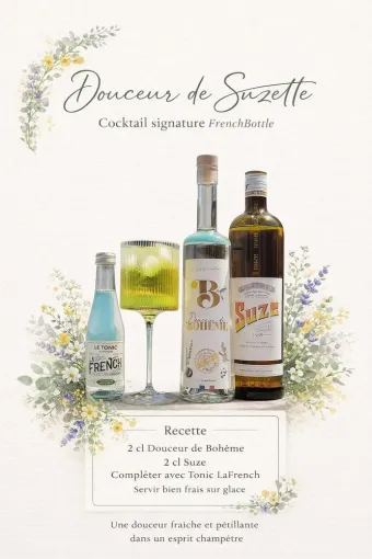 La liqueur de Gin Douceur de Bohème : une exclusivité française, Toulouse, FRENCH BOTTLE