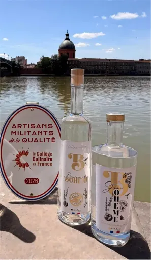 Le Gin Bohème, un gin premium à base de marc raisin d'Occitanie, Toulouse, FRENCH BOTTLE