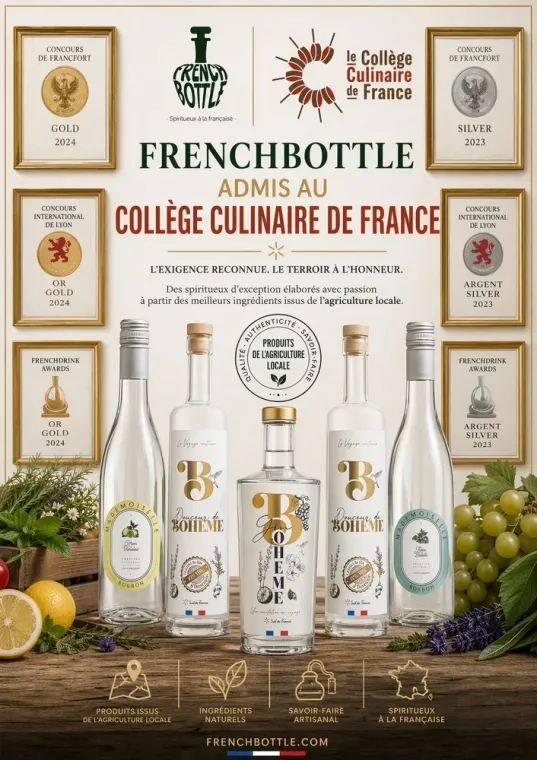 Les produits French Bottle reconnus par le Collège Culinaire de France, Toulouse, FRENCH BOTTLE